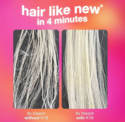 K18 Leave-In Molecular Repair Hair Mask, Patented, Lasting Repair For Dry, Frizzy, Damaged Hair, Reverse Damage In 4 Minutes From Bleach, Color, Chemical Services + Heat-Full Size - 50mL